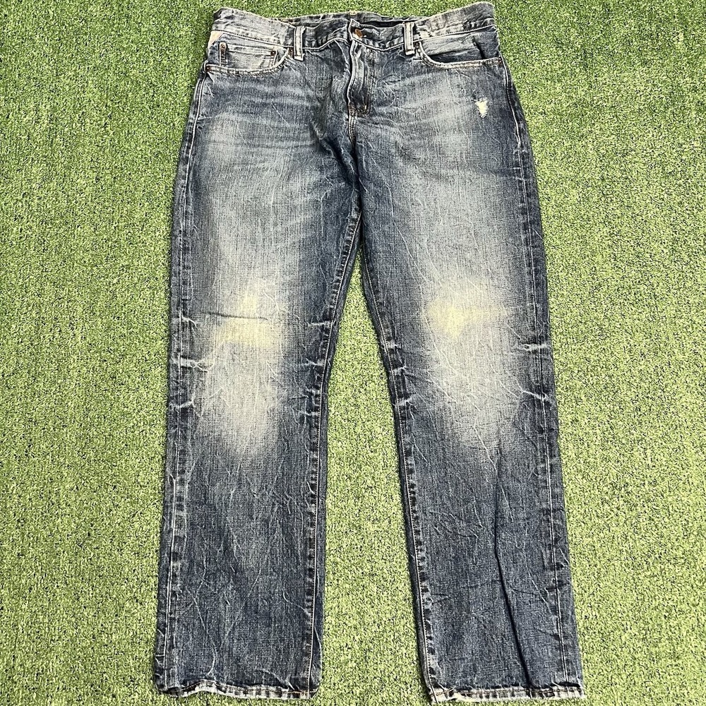 Denim & Supply Ralph Lauren D&S Miller Jeans 36x32 Relaxed Straight Distressed